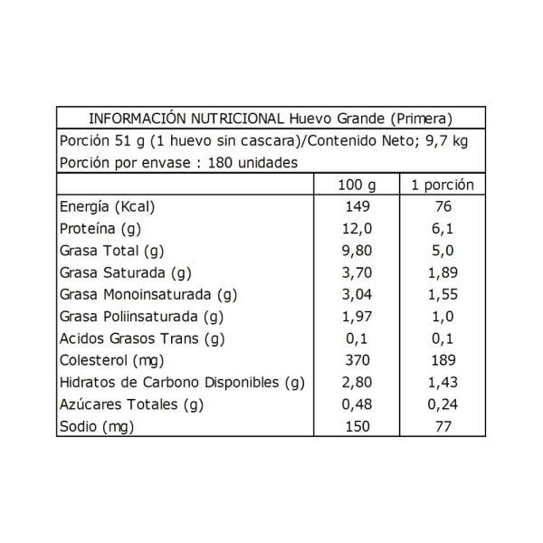 Huevo Primera Blanco - Caja de 180 unidades - Imagen 5